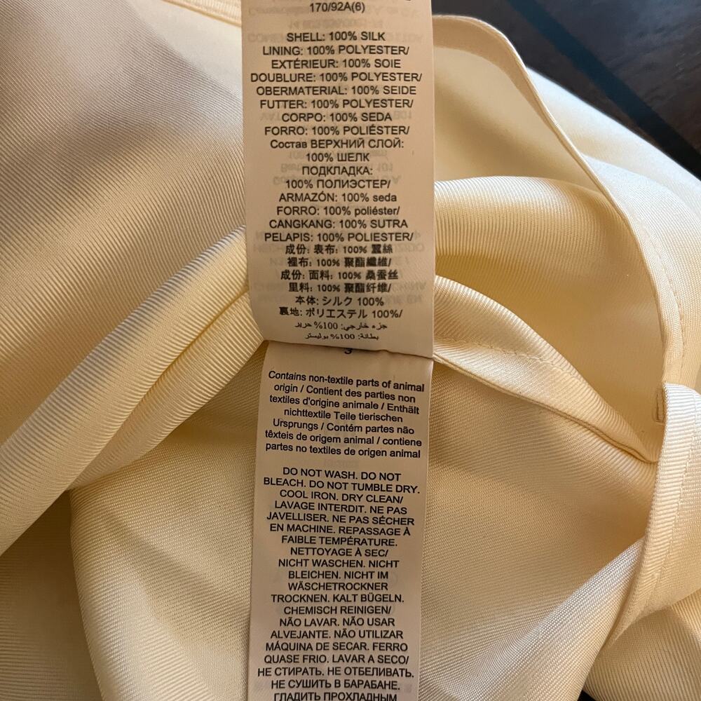 Tory Burch Silk Bow Long Sleeve Blouse French Cream Size 4 - Picture 7 of 10